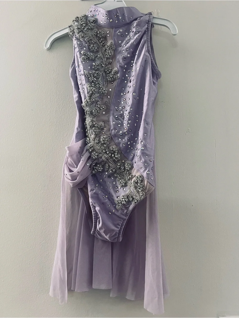 Lavender Beaded Sleeveless Dance costume - child small